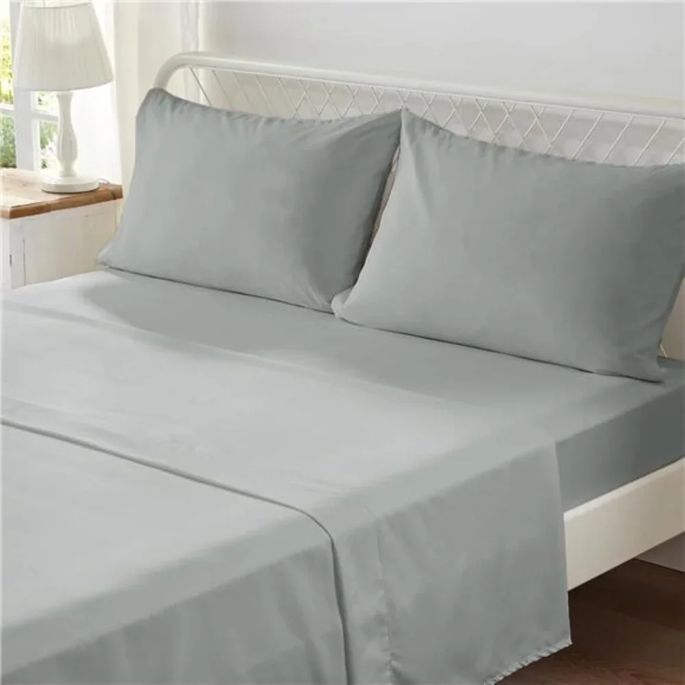 New Full Comforter Set 7 Pieces, Grey Seersucker Bed in a Bag with Comforter